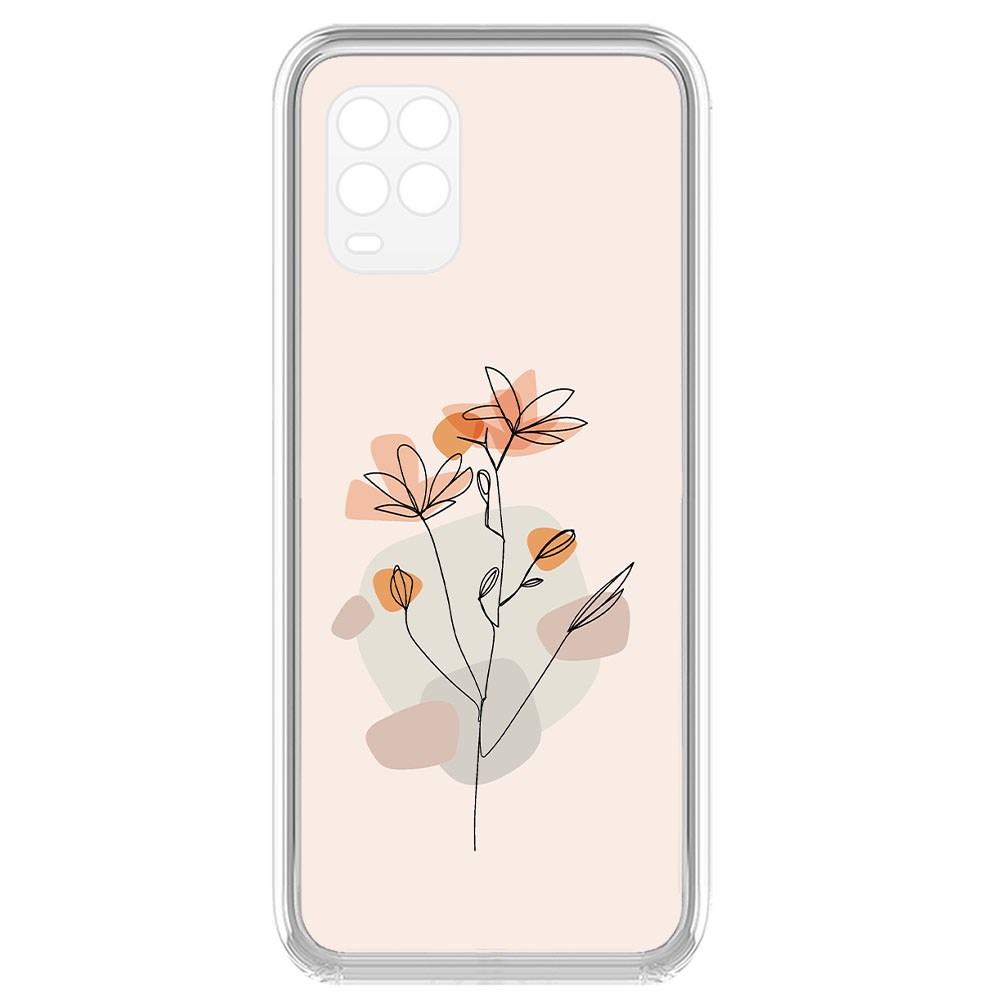 

Чехол-накладка Krutoff Clear Case Ромашки для Xiaomi Mi 10 Lite