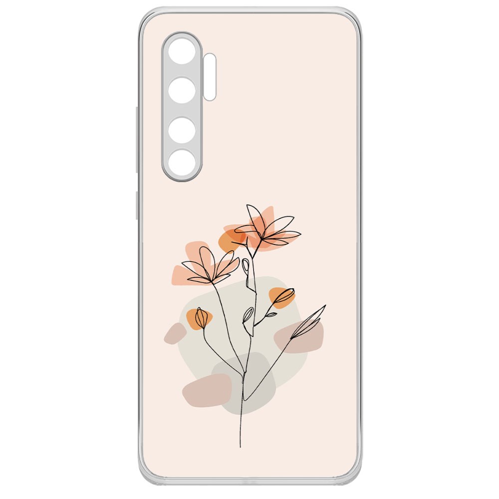 

Чехол-накладка Krutoff Clear Case Ромашки для Xiaomi Mi Note 10 Lite