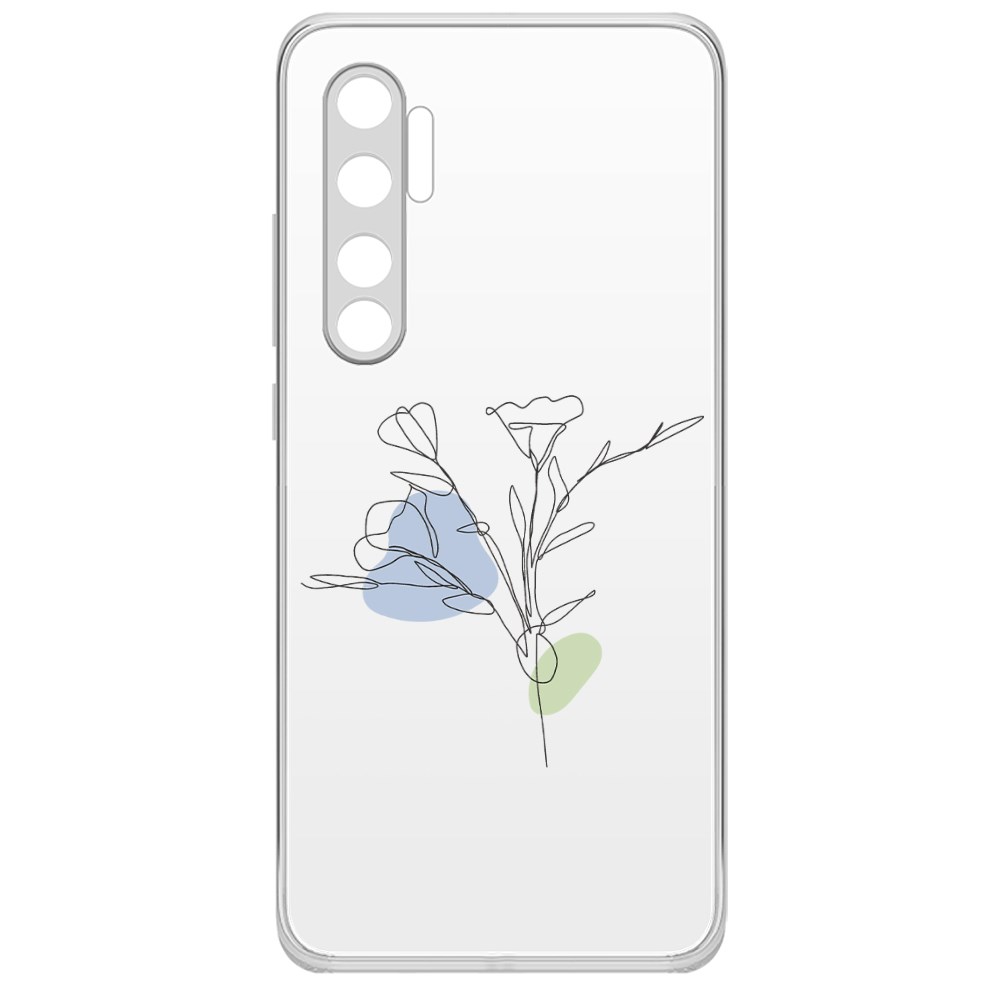 

Чехол-накладка Krutoff Clear Case Эустома для Xiaomi Mi Note 10 Lite