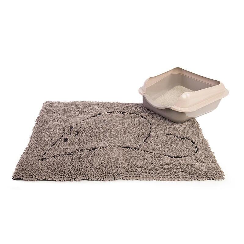 Коврик для кошачьего туалета Dog Gone Smart M микрофибра, серый, 79х51 см