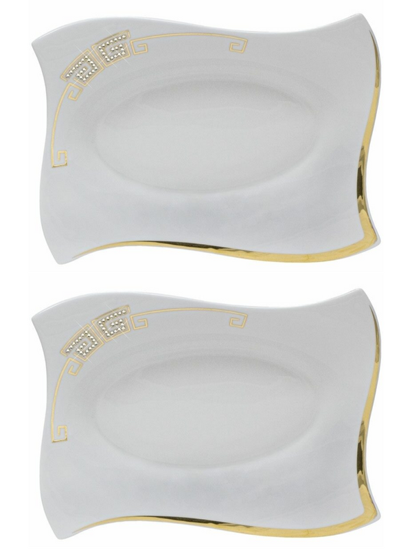 фото Набор блюд для сервировки 2шт lenardi givenchi gold 28см 108-135