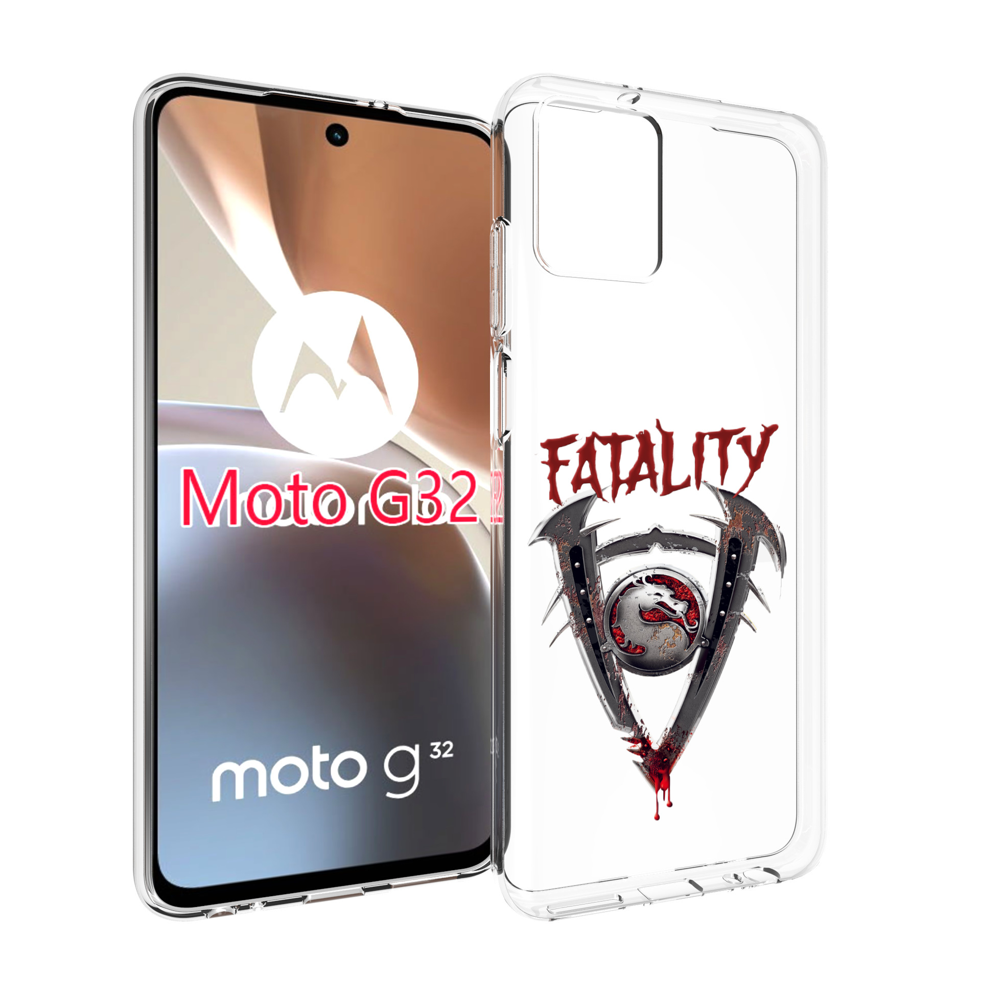 

Чехол MyPads Фаталити мужской для Motorola Moto G32, Прозрачный, Tocco