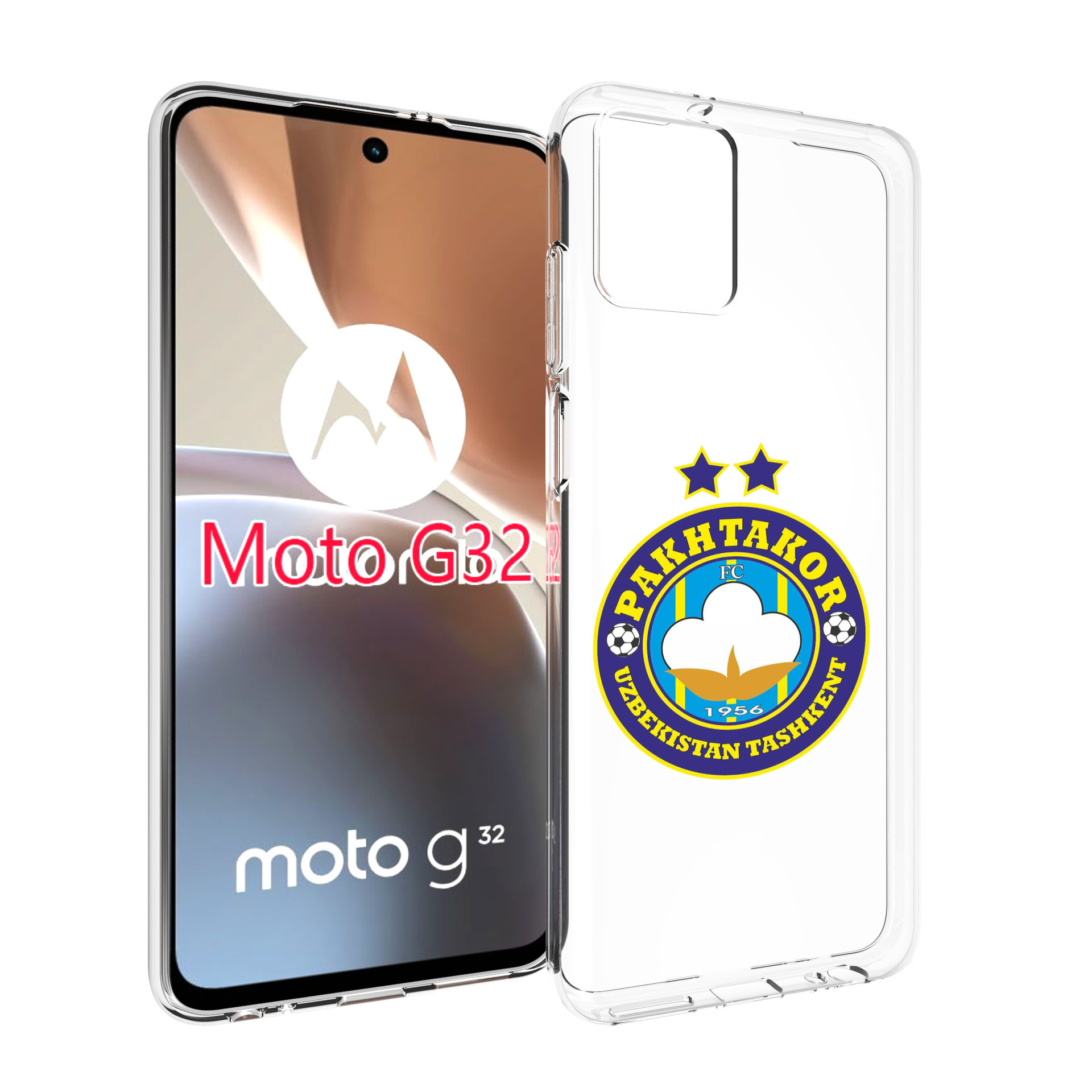 

Чехол MyPads Фк Пахтакор Pakhtakor мужской для Motorola Moto G32, Прозрачный, Tocco