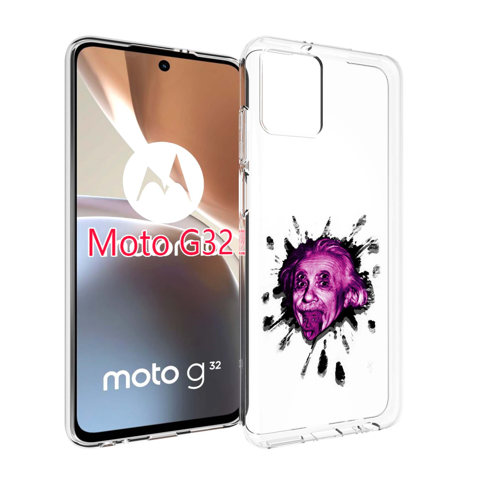 

Чехол MyPads Эйнштейн для Motorola Moto G32, Прозрачный, Tocco