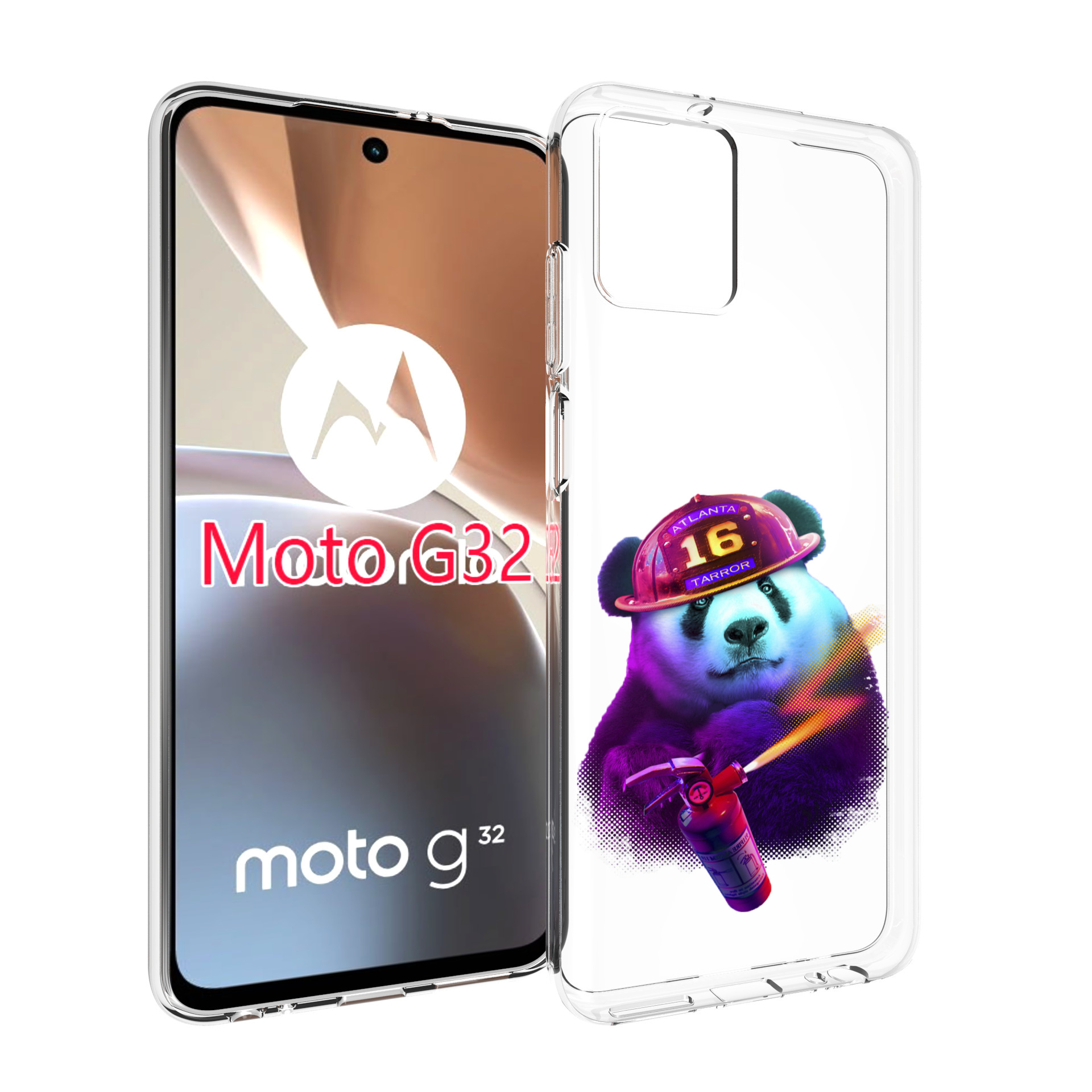 

Чехол MyPads Яркая панда детский для Motorola Moto G32, Прозрачный, Tocco