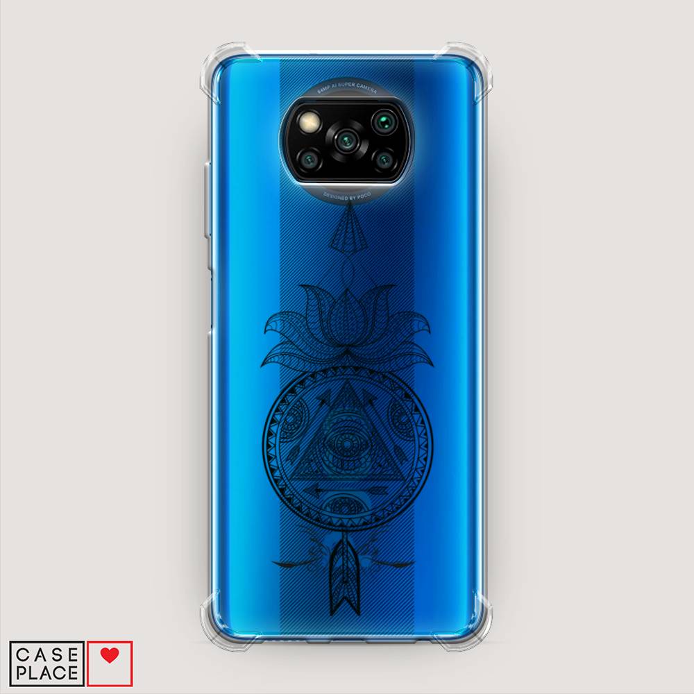 

Чехол Awog на Poco X3/X3 Pro "Талисман арт черный", Разноцветный, 39251-1