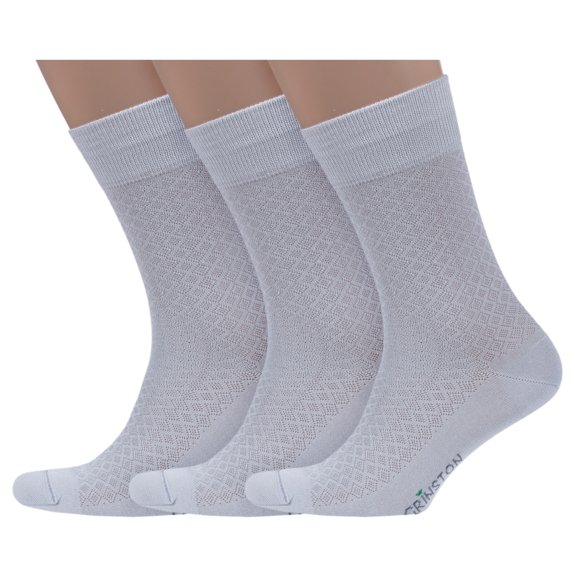 

Комплект носков мужских Grinston socks 3-15D21 серых 27, 3-15D21