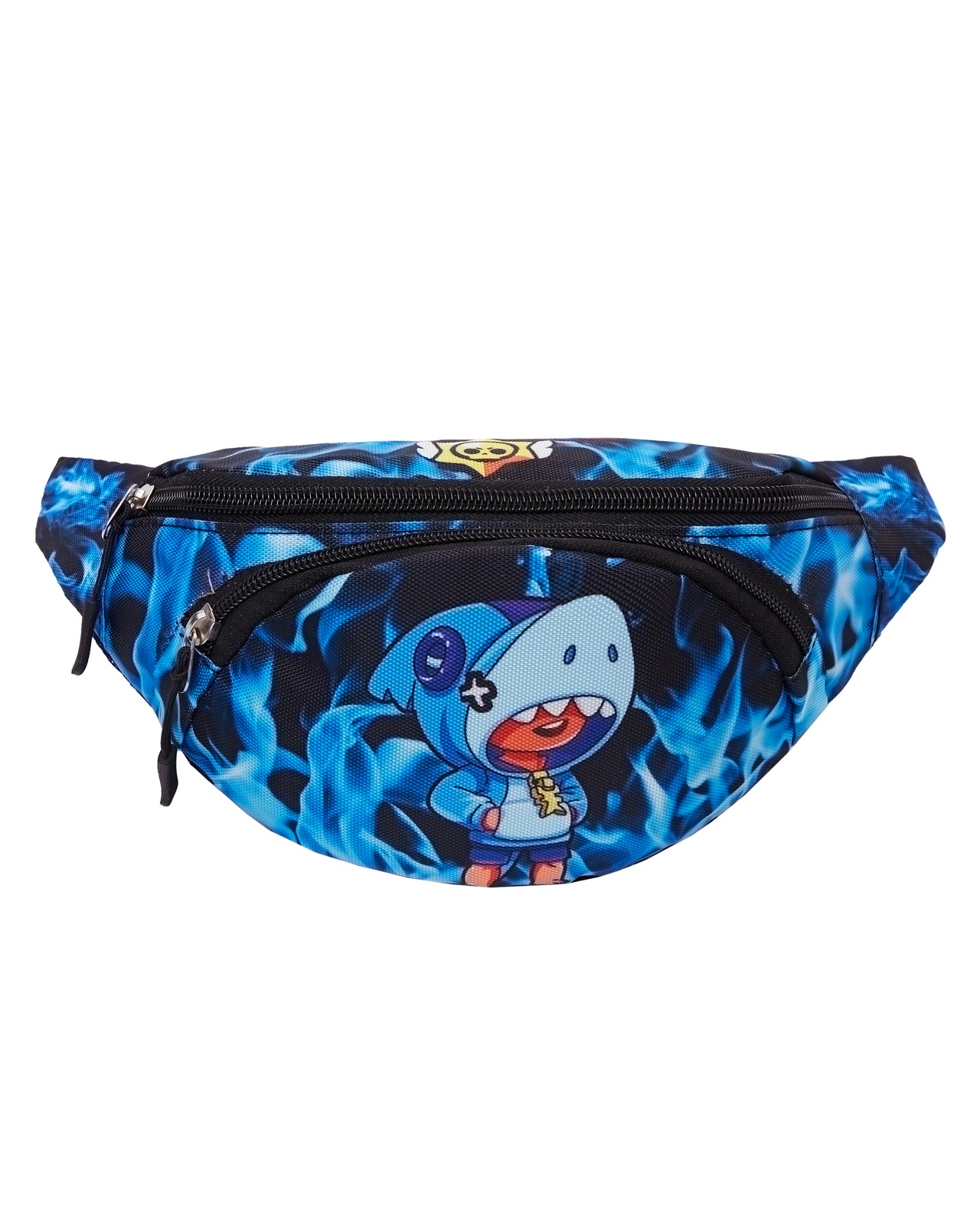 Детская сумка на пояс BAGS-ART Brawl Акула пламя сине-черная сумка на пояс bags art frozen холодное сердце голубой