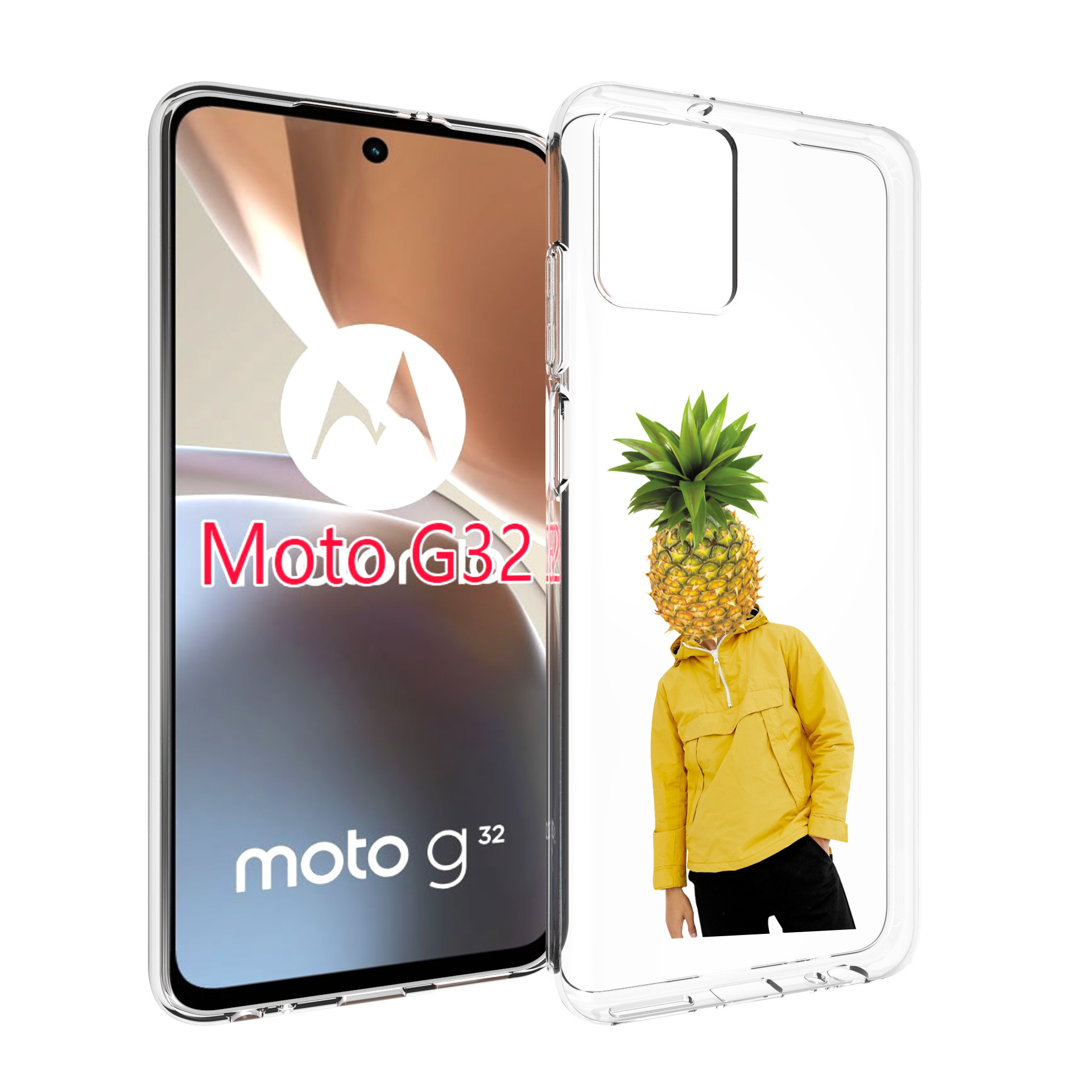 

Чехол MyPads ананасовая-голова для Motorola Moto G32, Прозрачный, Tocco