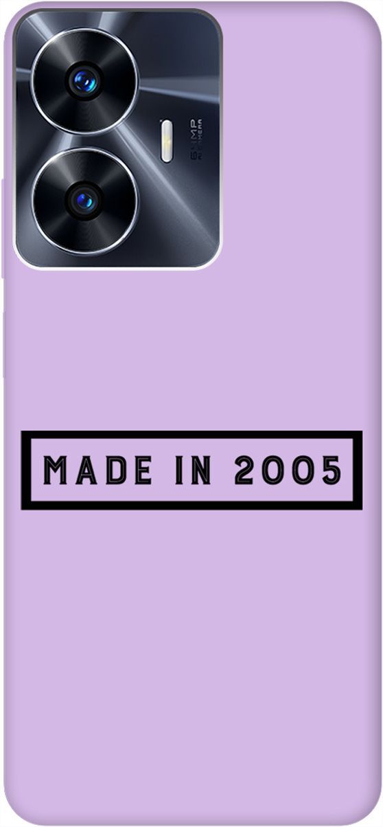 

Силиконовый чехол на Realme C55 с принтом "2005" сиреневый, Фиолетовый;черный, 159510