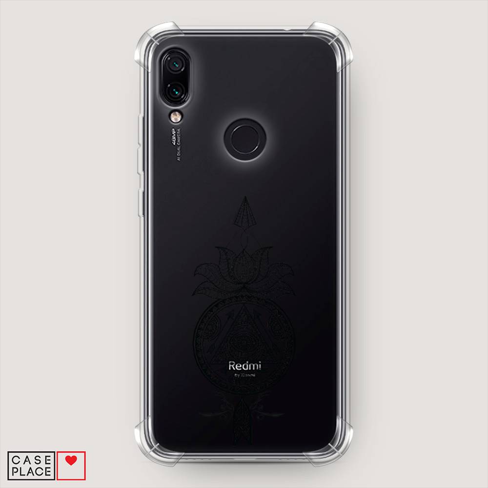 фото Противоударный силиконовый чехол "талисман арт черный" на xiaomi redmi 7 awog