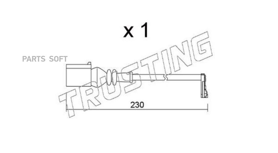 TRUSTING SU364 Датчик износа тормозных колодок