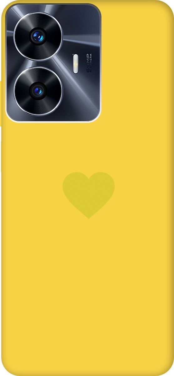 

Силиконовый чехол на Realme C55 с принтом "Heart" желтый, Желтый;золотистый, 159511
