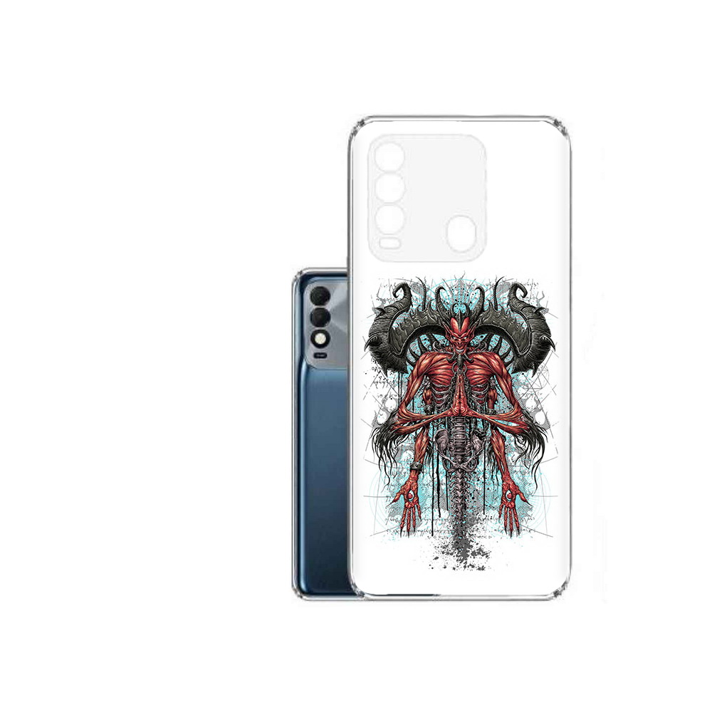 

Чехол MyPads Tocco для Tecno Spark 8 дьявол, Прозрачный, Tocco