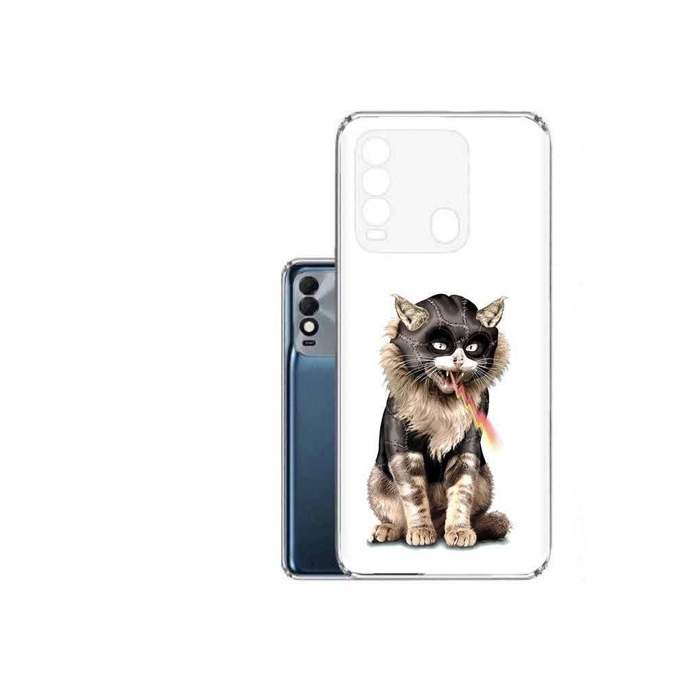 

Чехол MyPads Tocco для Tecno Spark 8 дьяволский кот, Прозрачный, Tocco