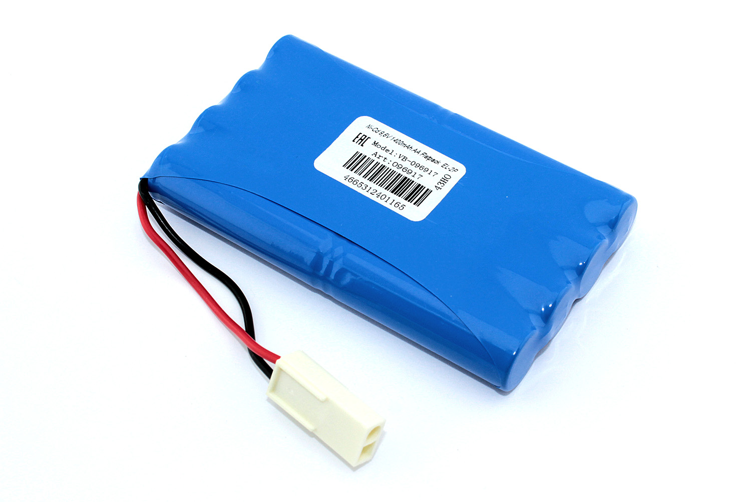 Аккумулятор Ni-Cd 9,6V 1400mAh AA Flatpack разъем EL-2P