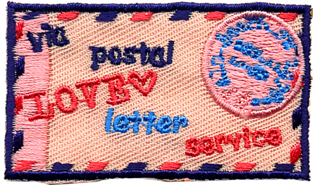 

32885/1SB Термоаппликация HKM "Почтовая открытка Love letter ", Розовый;красный;синий;голубой, Аппликации, бантики, термотрансфер