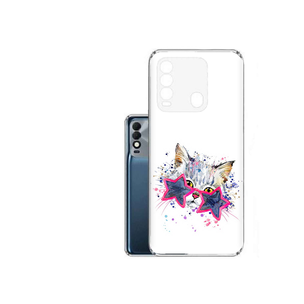 

Чехол MyPads Tocco для Tecno Spark 8 звездные очки, Прозрачный, Tocco