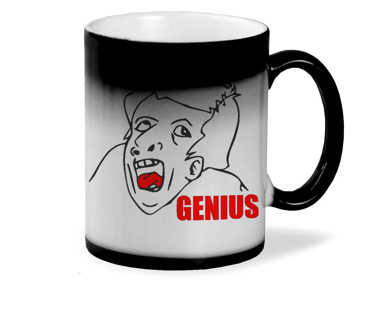 

Кружка хамелеон черный CoolPodarok Genius