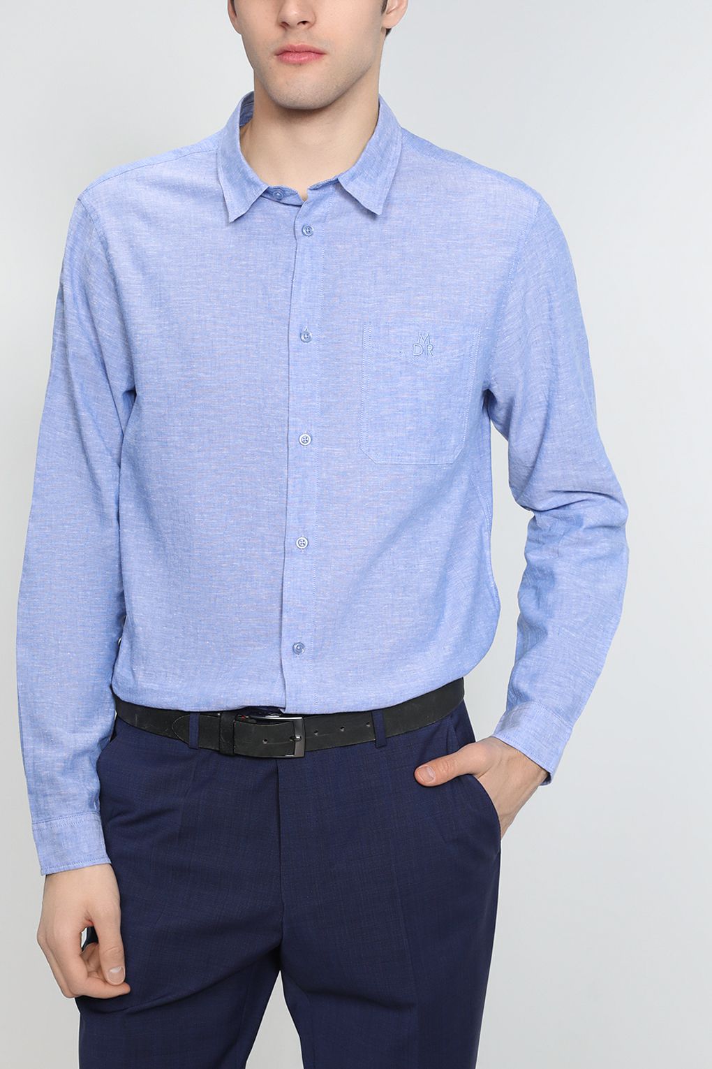 

Рубашка мужская MARCO DI RADI MDR23033470-005 синяя 2XL, Синий, MDR23033470-005