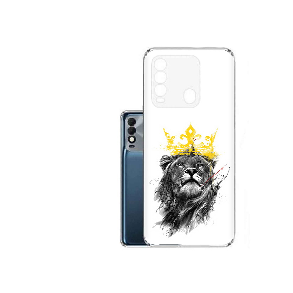 

Чехол MyPads Tocco для Tecno Spark 8 король-лев, Прозрачный, Tocco