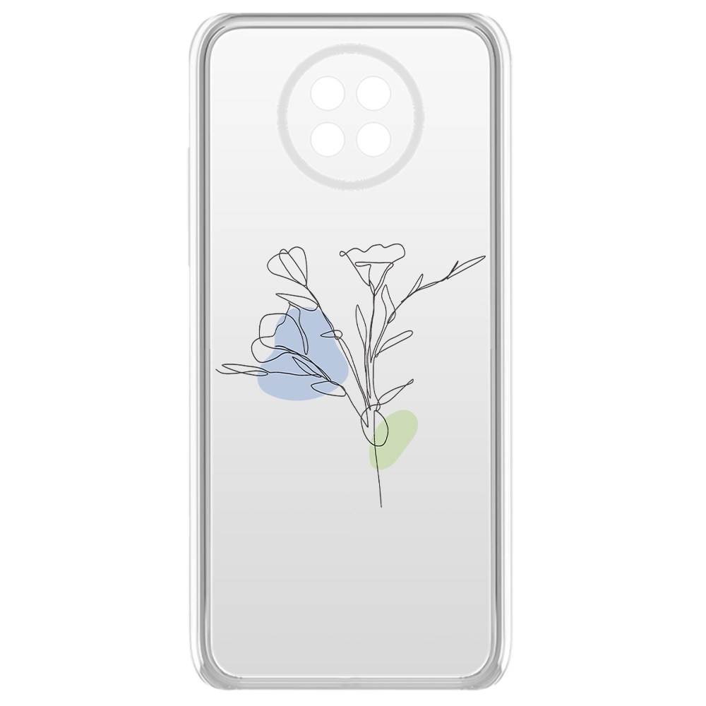 

Чехол-накладка Krutoff Clear Case Эустома для Xiaomi Redmi Note 9T