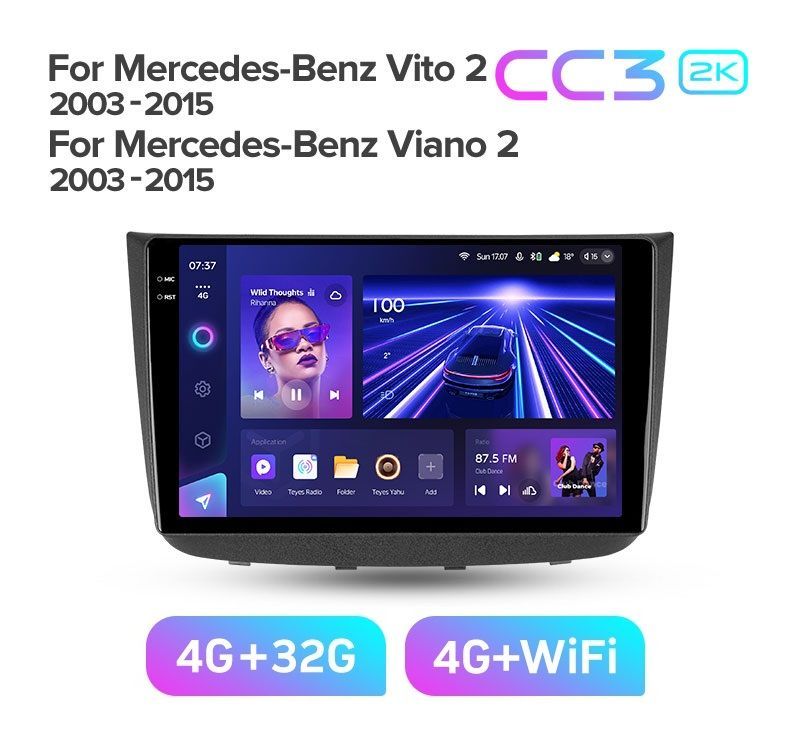 Магнитола Teyes Mercedes-Benz Vito 2Viano 2 W639 2003-2015 г CC3 2K 432ГБ 3489000₽