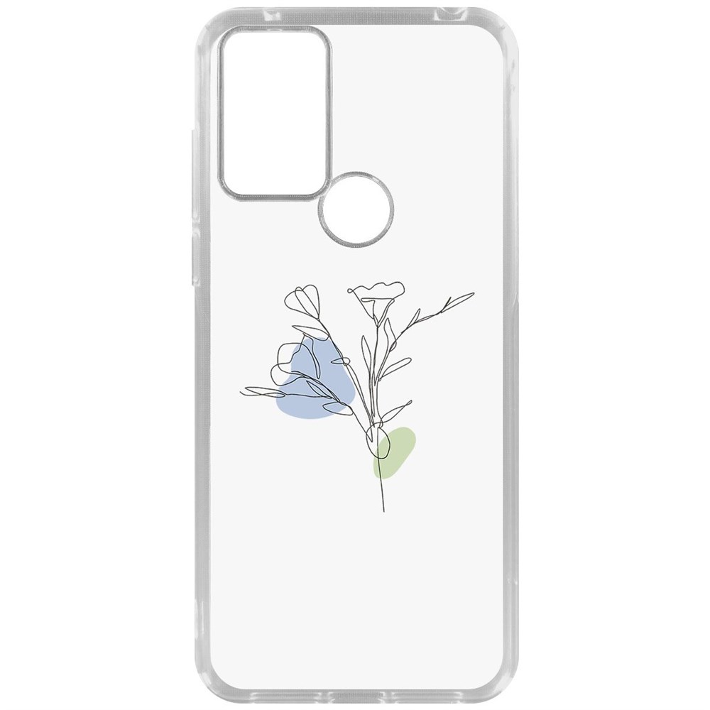 

Чехол-накладка Krutoff Clear Case Эустома для TCL 30 SE, Прозрачный