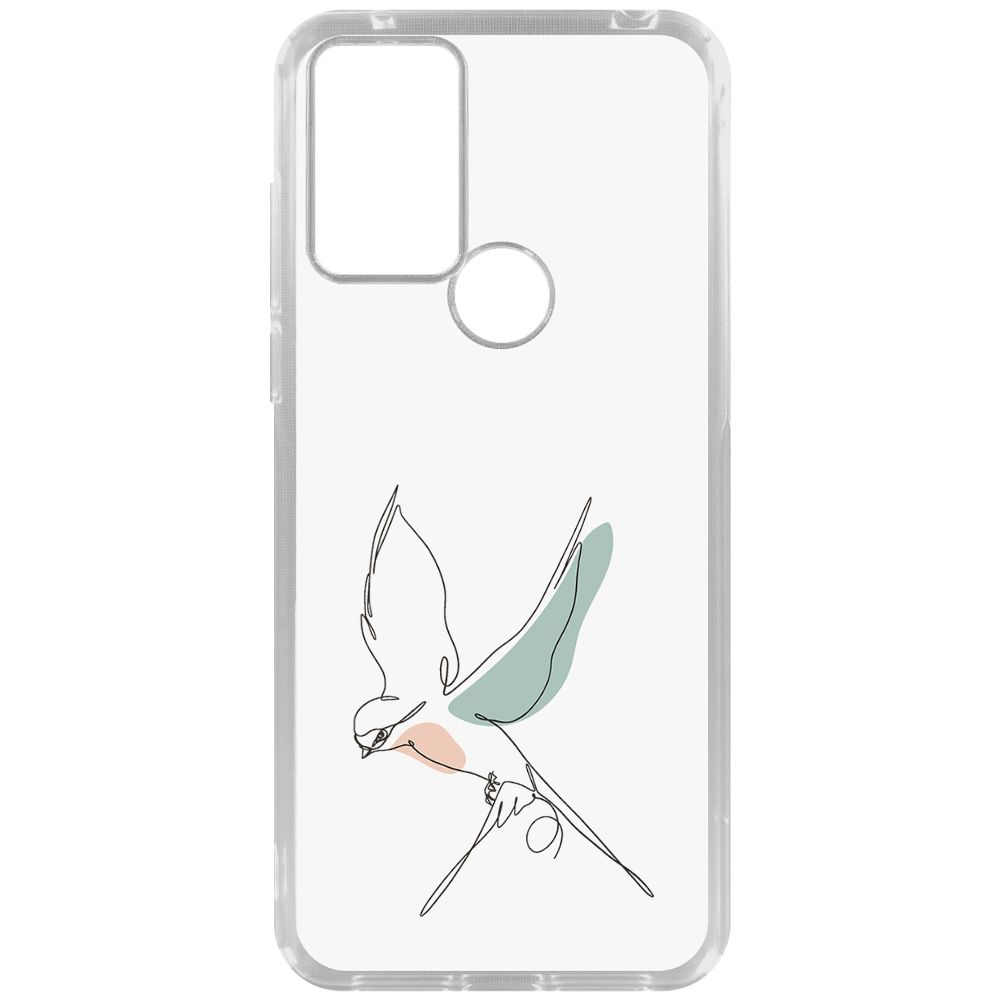 

Чехол-накладка Krutoff Clear Case Полет для TCL 305, Прозрачный