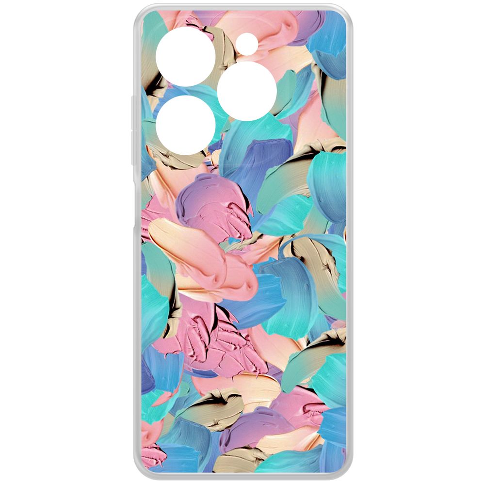 

Чехол-накладка Krutoff Clear Case Абстракт краска для Tecno Spark 20 Pro, Прозрачный
