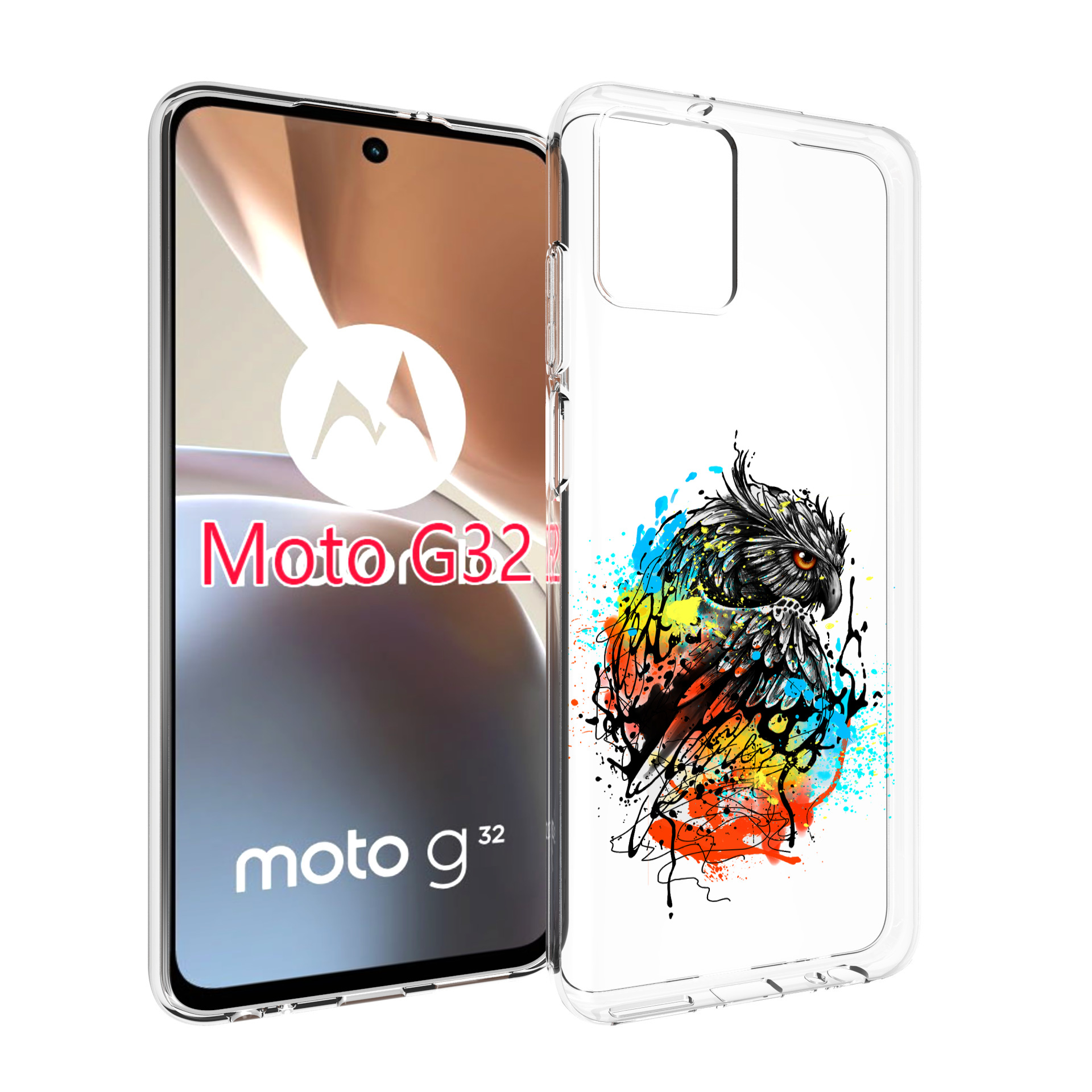 

Чехол MyPads Творческая сова для Motorola Moto G32, Прозрачный, Tocco