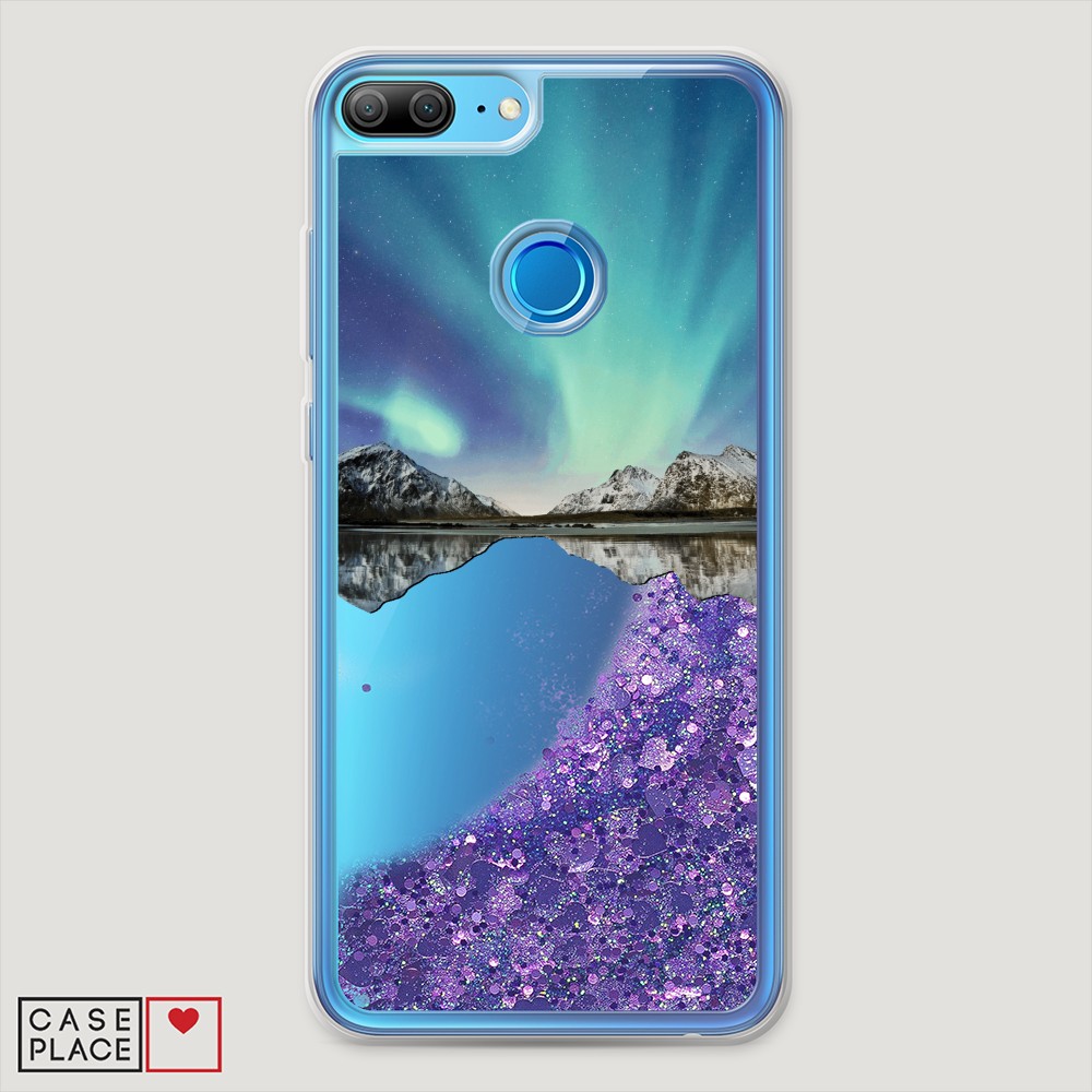 

Чехол Awog на Honor 9 Lite "Горное озеро и сияние", Разноцветный, 64292-1