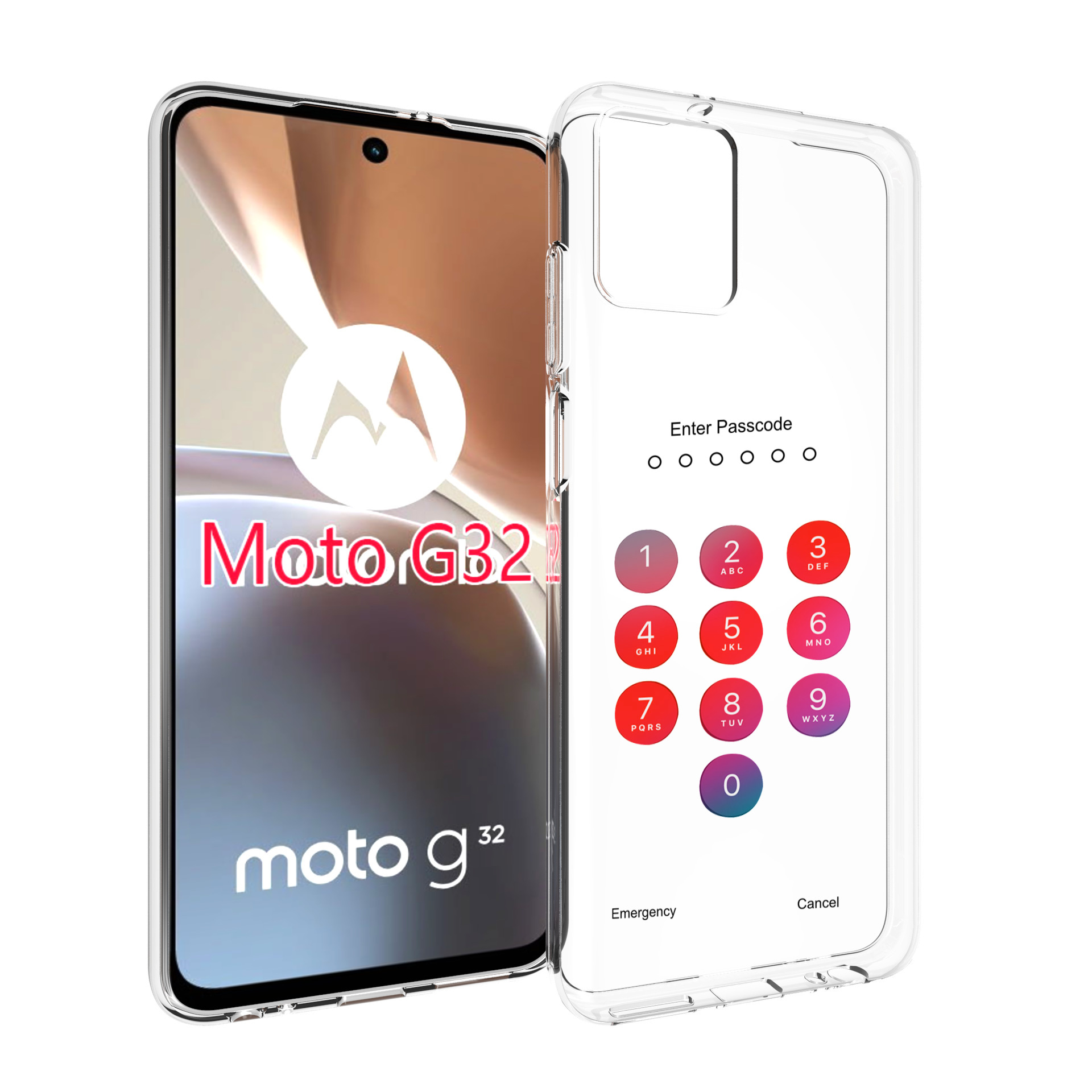 

Чехол MyPads введите-пароль для Motorola Moto G32, Прозрачный, Tocco