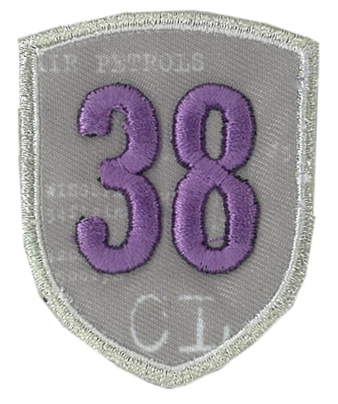 

30382/1SB Термоаппликации HKM "38, фиолетовый", Белый;серый;фиолетовый, Аппликации, бантики, термотрансфер