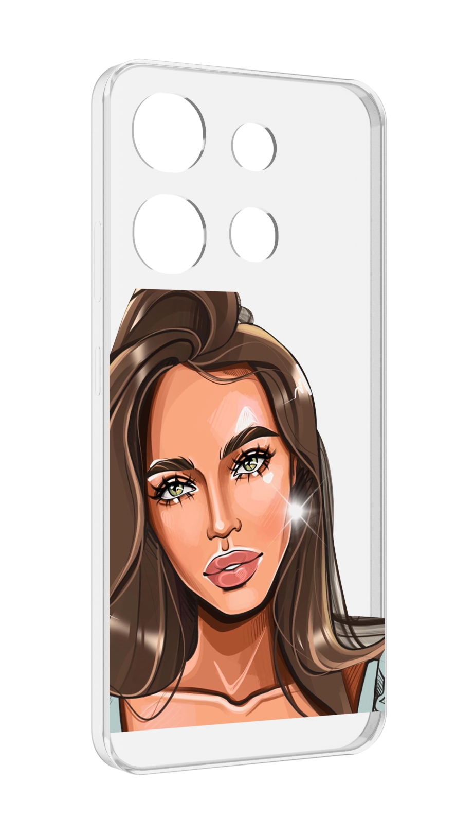Чехол MyPads Девушка-с-зелеными-глазами для Infinix Smart 7 противоударный