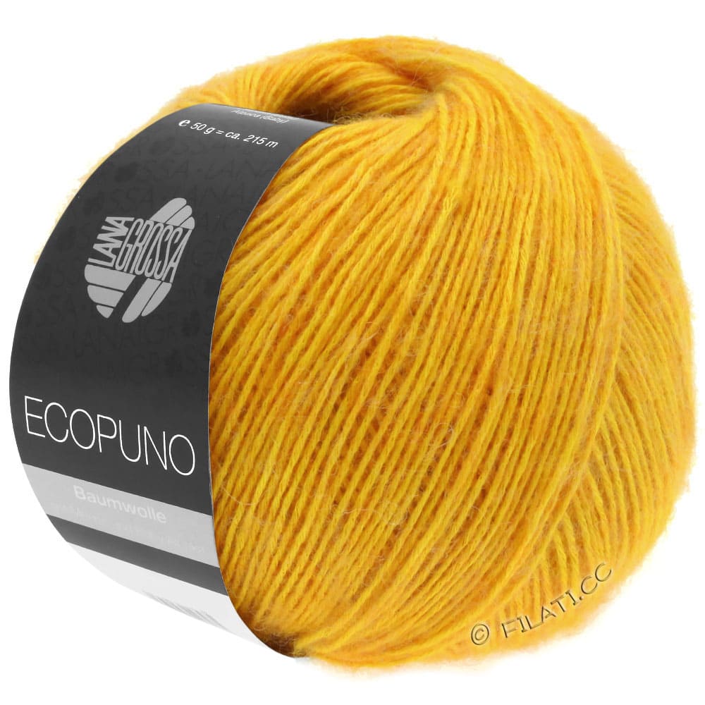 

Пряжа Lana Grossa Ecopuno 1 моток 50гр - цвет 004 (Желтый) - 50 гр х 215 м, Ecopuno