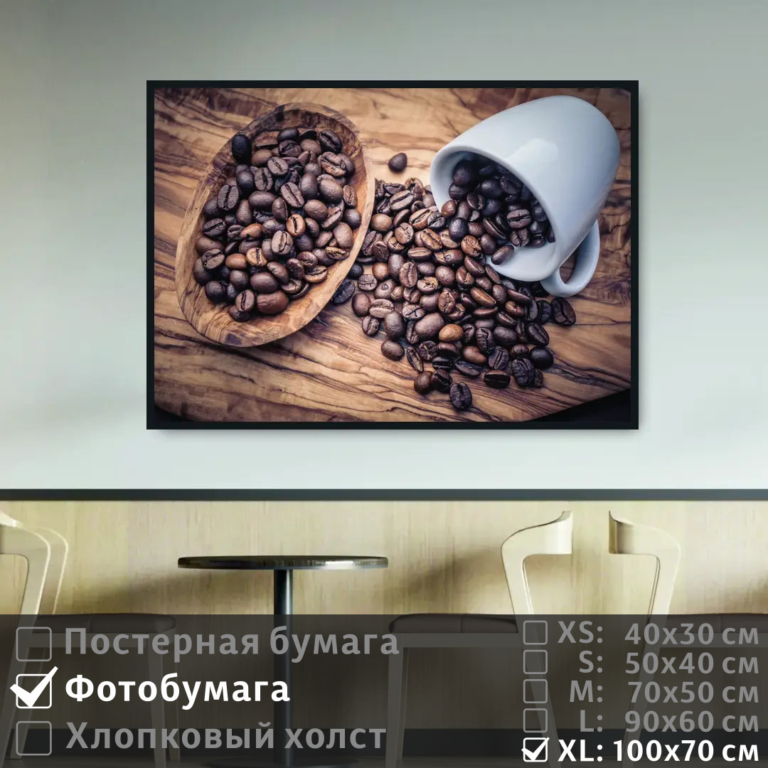 

Постер на фотобумаге ПолиЦентр Рассыпанные кофейные зерна 100х70 см, РассыпанныеКофейныеЗерна1