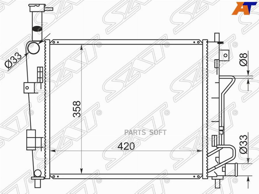 

Радиатор Kia Picanto/Morning 11- Sat арт. KI0003-11