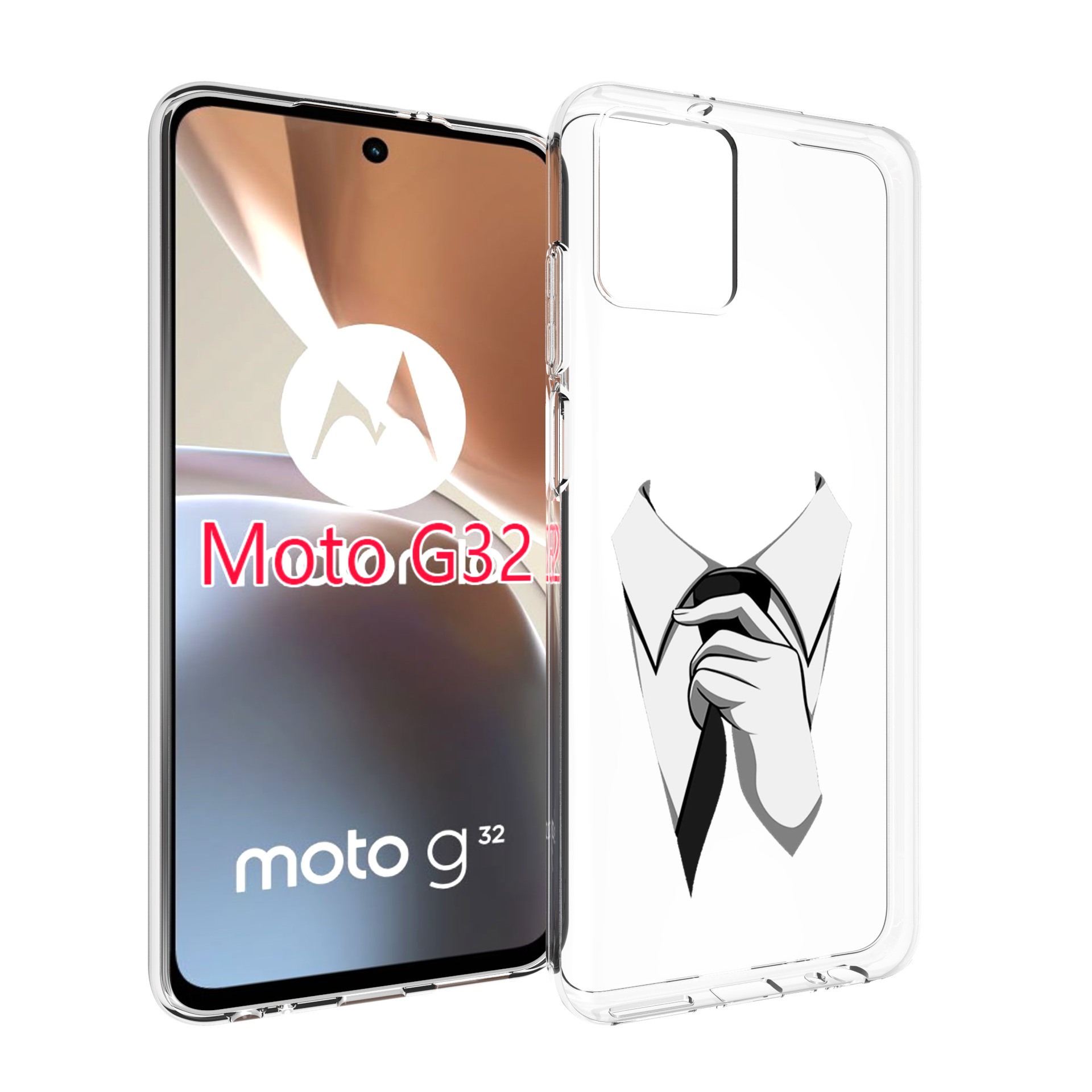 Чехол MyPads галстук для Motorola Moto G32