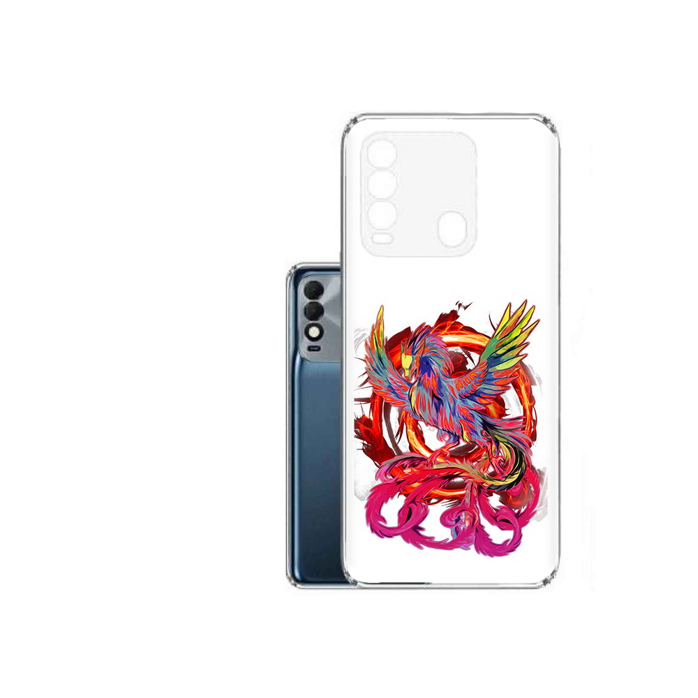 

Чехол MyPads Tocco для Tecno Spark 8 красочный феникс, Прозрачный, Tocco