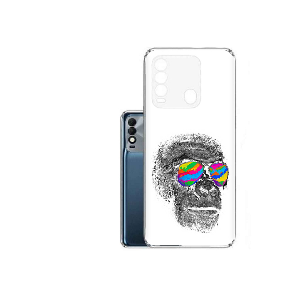 

Чехол MyPads Tocco для Tecno Spark 8 крутая обезьяна в очках, Прозрачный, Tocco