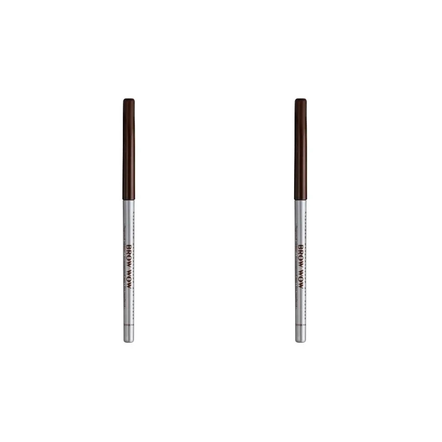 Карандаш механический для бровей Relouis тон 03, Medium Brown, 2 шт. карандаш для бровей luxvisage brow bar ультратонкий тон 305 medium brown 9 г