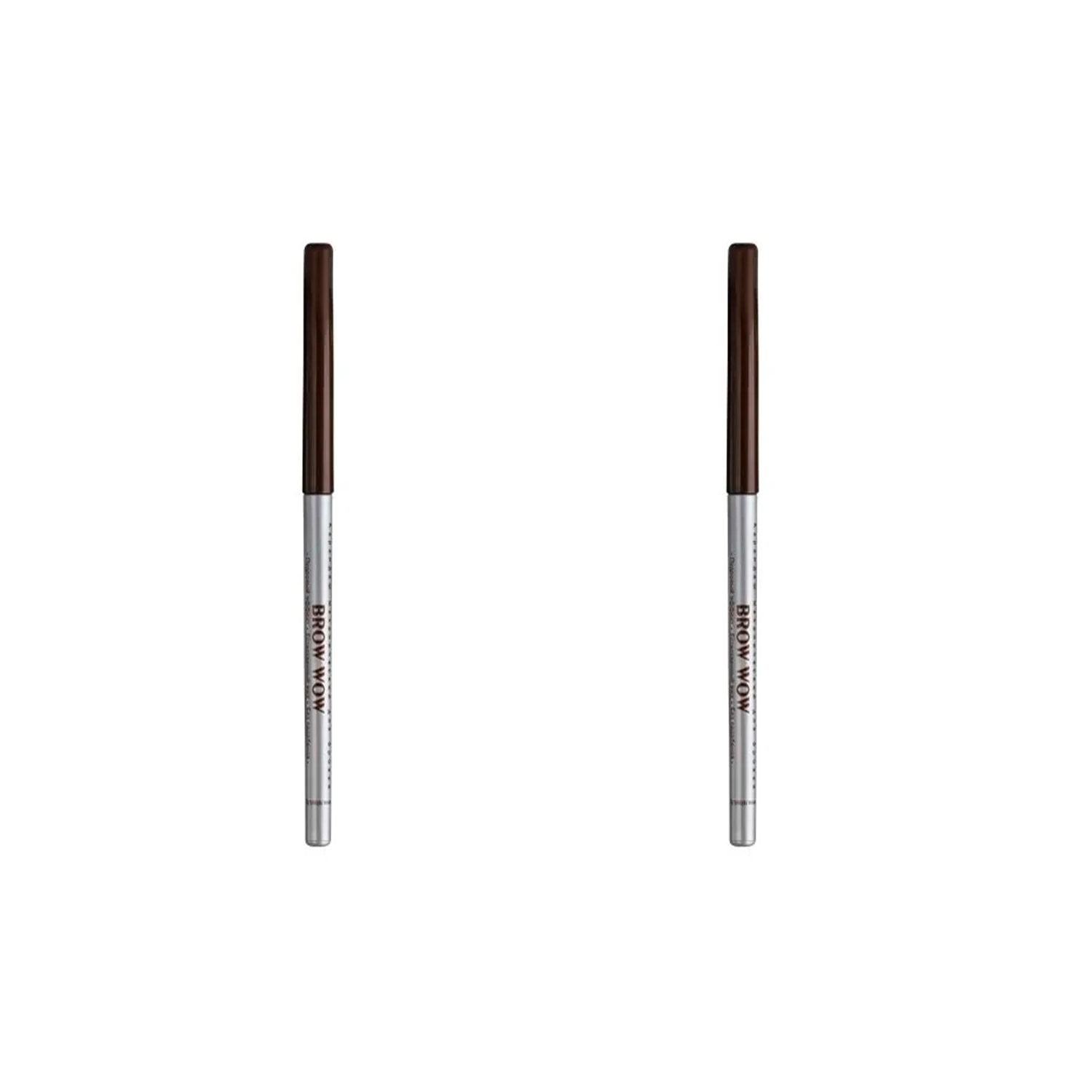 карандаш для бровей ekkobeauty medium brown 02 Карандаш механический для бровей Relouis тон 03, Medium Brown, 2 шт.