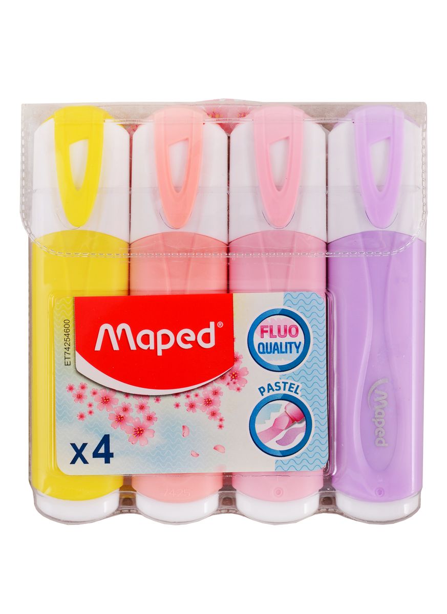 Набор текстовыделителей Maped Fluo Peps Pastel 4 цвета 499₽