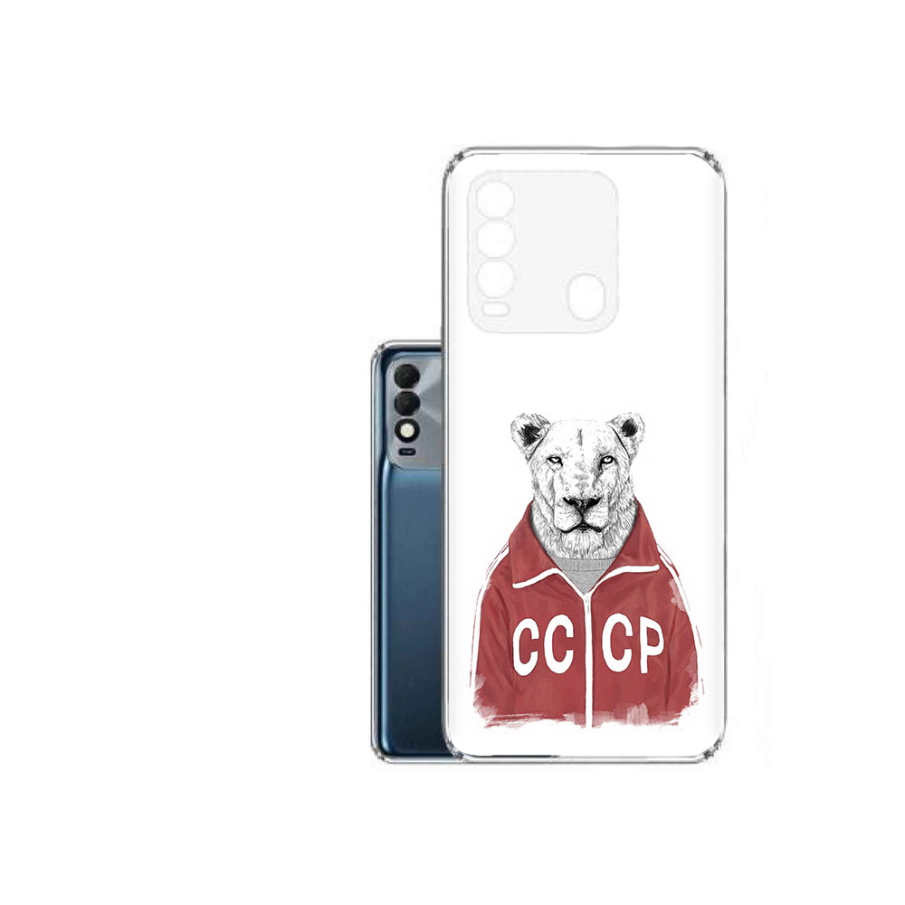 

Чехол MyPads Tocco для Tecno Spark 8 львица ссср, Прозрачный, Tocco