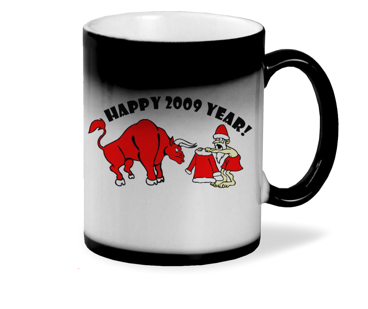 

Кружка хамелеон черный CoolPodarok Happy 2009 year!