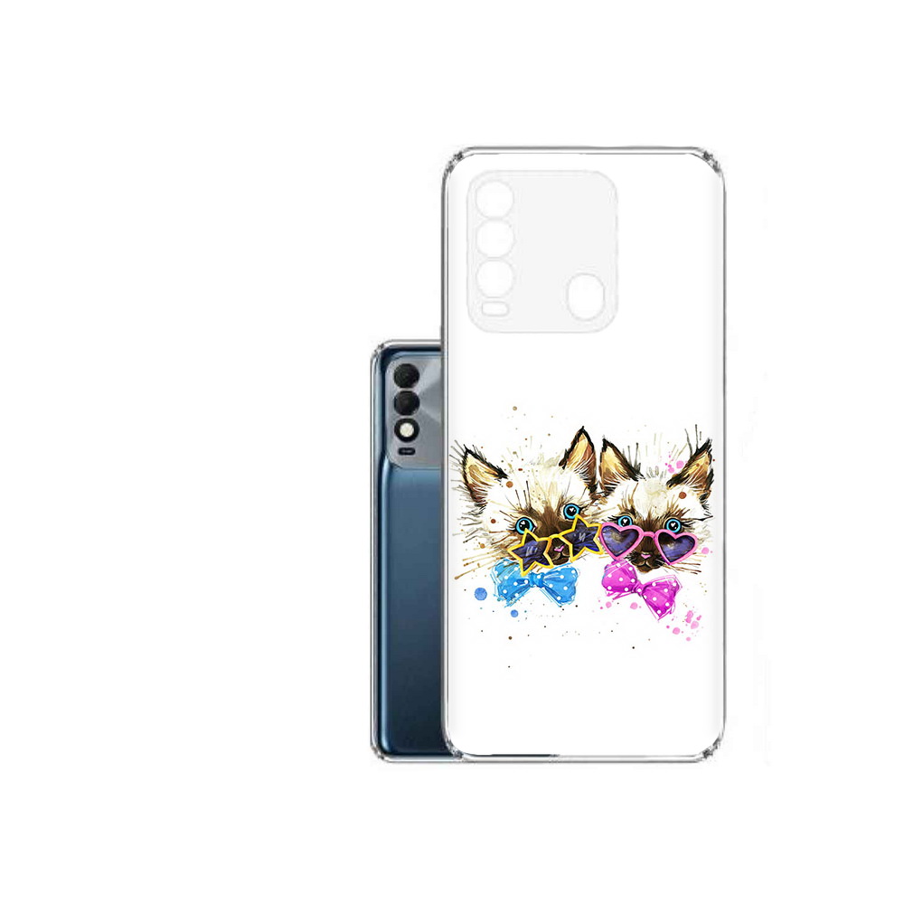 

Чехол MyPads Tocco для Tecno Spark 8 милые котята, Прозрачный, Tocco