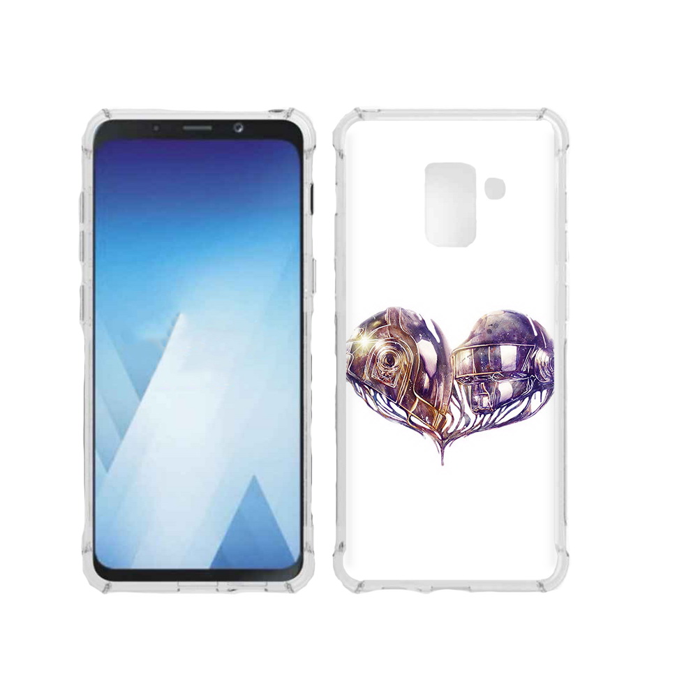 

Чехол MyPads Tocco для Samsung Galaxy A5 (2018) сердце абстракция (PT95317.573.596), Прозрачный, Tocco