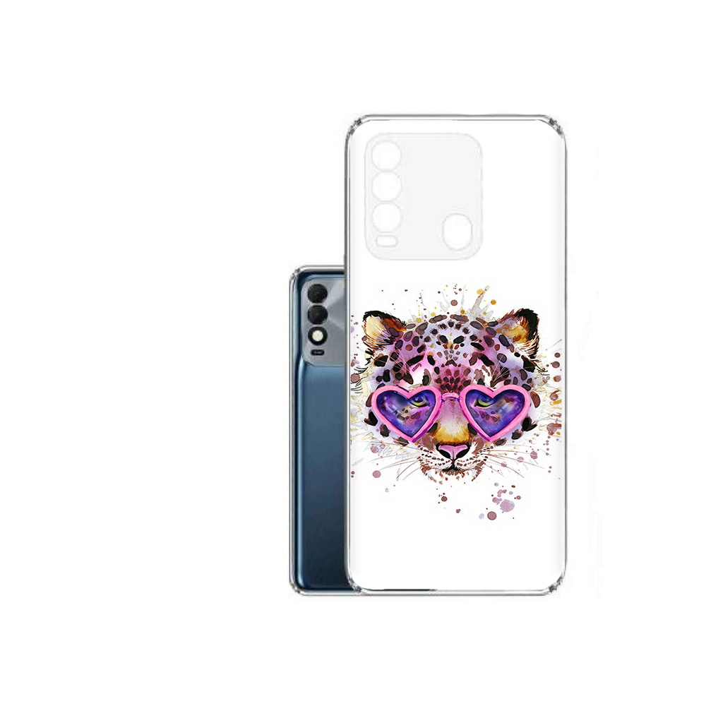

Чехол MyPads Tocco для Tecno Spark 8 модный леопард, Прозрачный, Tocco