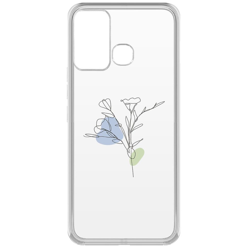 фото Чехол-накладка krutoff clear case эустома для infinix hot 12 play